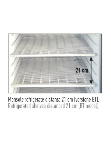 Armadio congelatore con porta in vetro - 400 Lt...