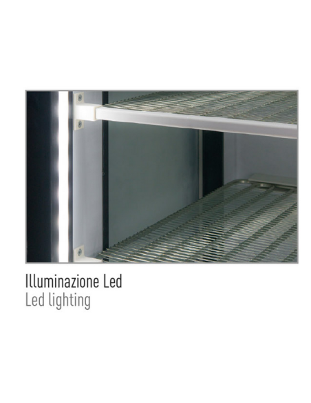 Pastry Freezer Display with 3 Glass Sides - 396 Lt - Temperature -23 / -18°C