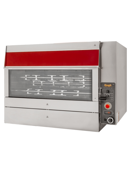 Girarrosto planetario a gas - N. 126 Polli - Aste 12 + 6 aste - cm 142 x 98 x 98 h