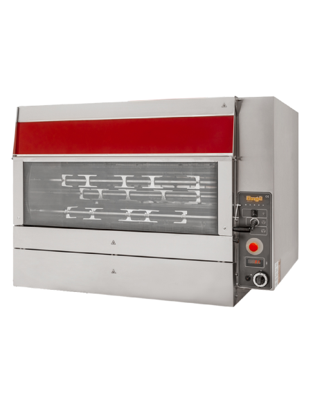 Planetary gas rotisserie - N. 42 chickens - 6 rods - cm 142 x 68 x 75 h