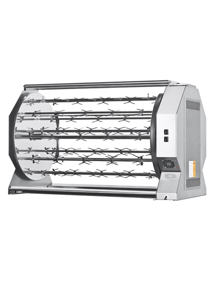 Girarrosto planetario a legna da incasso camino -N. 105 polli - cm 146 x 73 x 86.6 h