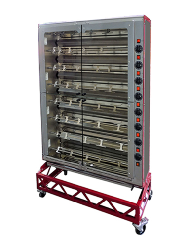 Asador vertical eléctrico - N. 48 pollos - N. 8...