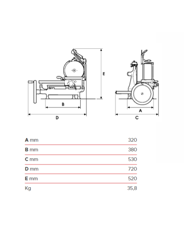 Cortafiambres profesional - cuchilla de 250 mm