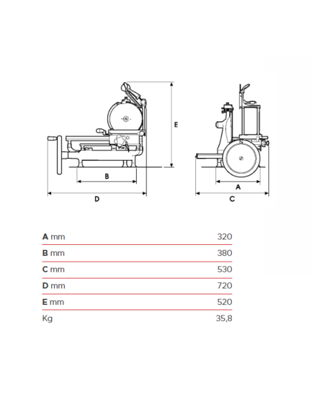 Affettatrice professionale a volano – Lama 250 mm