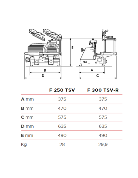 Professional vertical slicer - Blade 250 mm