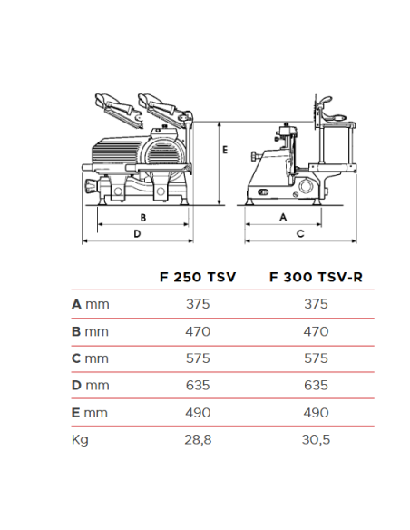 Professional vertical slicer - Blade 300 mm