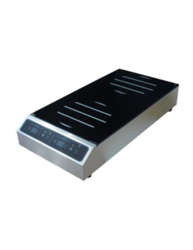 Induction hob with 2 cooking zones - Inductive...