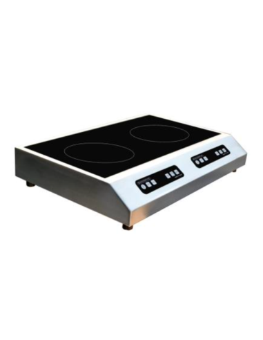 Induction hob with 2 cooking zones - Inductive...