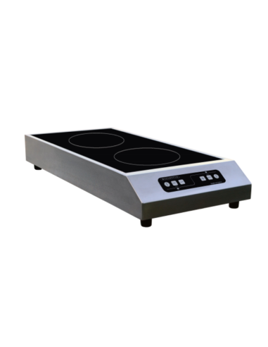 Induction hob with 2 cooking zones - Inductive...