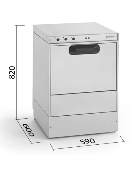 Lavastoviglie cesto quadrato da 50x50 - con Pompa di Scarico - Dimensioni cm 59 x 60 x 82 h