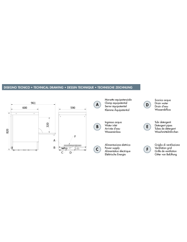 Dishwasher - 50x50 square basket dishwasher -...