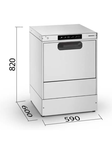 Dishwasher - 50x50 square basket dishwasher - without Drain Pump - Dimensions cm 59 x 60 x 82 h
