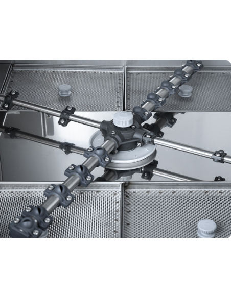 Lavastoviglie a Capote cesto quadrato da 50x50 con Pompa di Scarico - Dimensioni cm 65 x 87.3 x 153 h