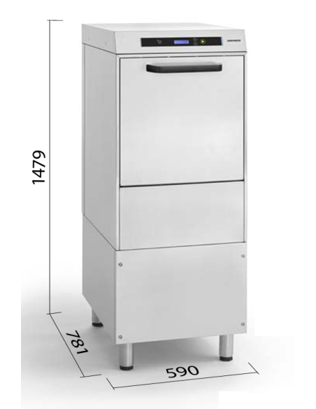 Lavastoviglie con cesto quadrato da 50x63 con Pompa di Scarico - Dimensioni cm 59 x 78.1 x 147.9 h