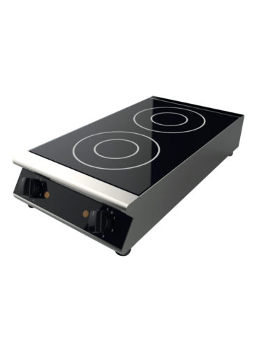 Glass ceramic hob 2 cooking zones - Cm 36 x 67...