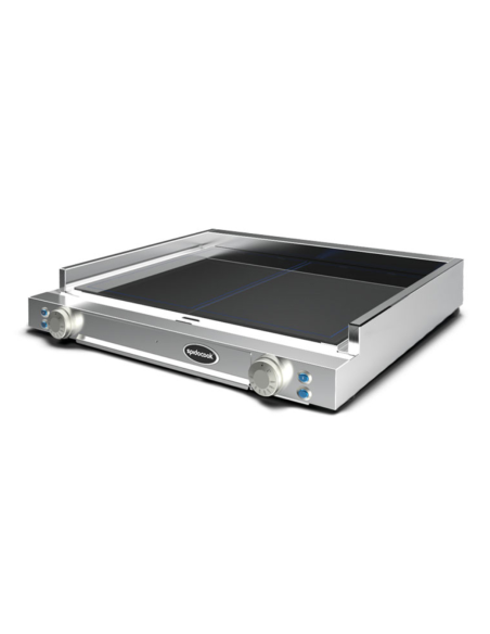 Fry top in vetroceramica con piano liscio - Manuale - Cm 69.3 x 65.4 x 12.9 h
