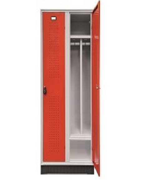 Dressing room cabinet with 2 doors and internal partition and shoe rack - cm 80 x 50 x 175h