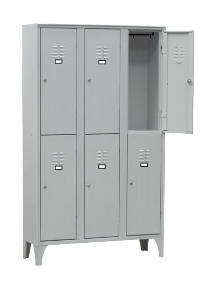 Dressing room cabinet with 6 overlapping doors - cm 105 x 50 x 180 h