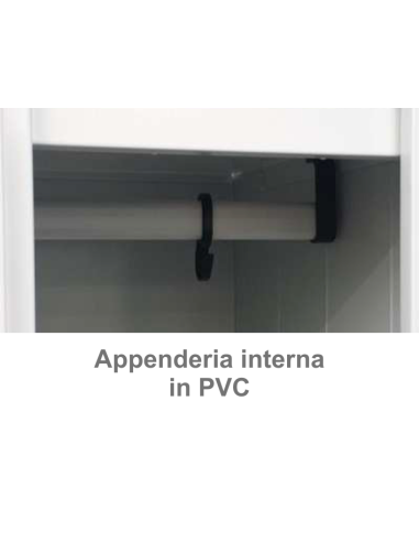 Armadio spogliatoio con 1 anta - Struttura in...
