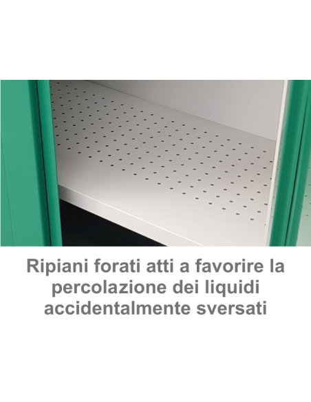 Pesticide storage cabinet with 2 doors - Cm 100 x 40 x 80 h