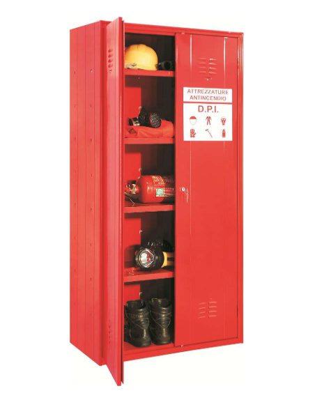 PPE (personal protective equipment) cabinet - 4 adjustable shelves - cm 80 x 40 x 180 h
