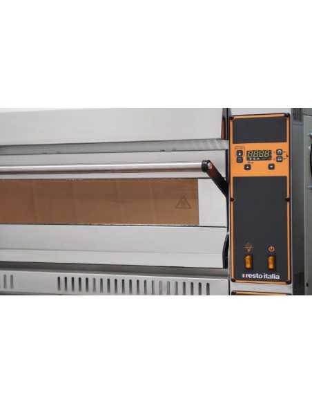 Horno eléctrico para pizzas n° 6 +6 Ø 36 cm - Mandos digitales - Habitación cm 108 x 72 x 14 h ( x 2 )