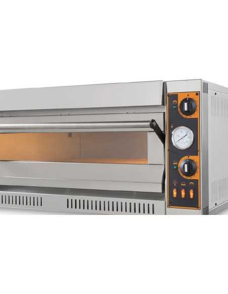Forno elettrico pizze n° 4  Ø 36 cm - Comandi meccanici - Camera cm 72 x 72 x 14 h