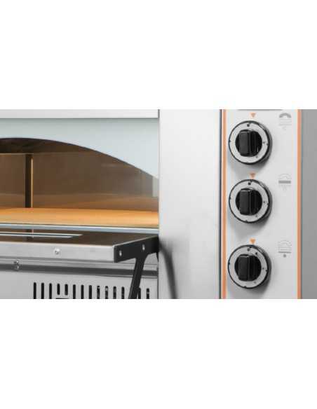 Forno per pizza a gas 6 pizze - Modulare - Camera cm 62 x 92 x 15.5 h