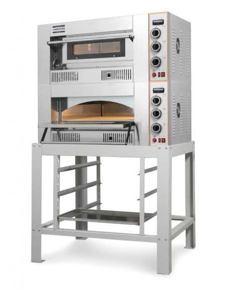 Forno per pizza a gas 9 pizze - Modulare - Camera cm 92 x 62 x 15.5 h