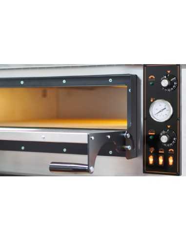 Electric pizza oven 4+4 pizzas - Mechanical...