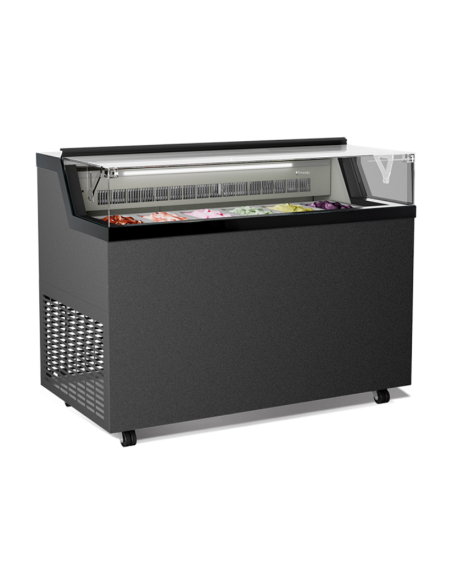 Vitrina de helados, pastelería y palitos - 6 tarrinas de 5 L o 12 de 2,5 L - Cm 119