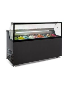 Vetrina gelato, pasticceria gelata e stecco - 9 vaschette da 5 L o 18 da 2,5 L - Cm 165.5