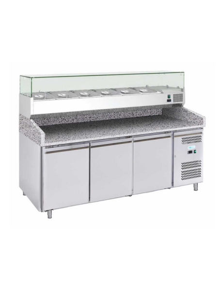 12-Pizza Oven, Double Roller Dough Sheeter, 25kg Mixer, 3-Door Pizza Counter