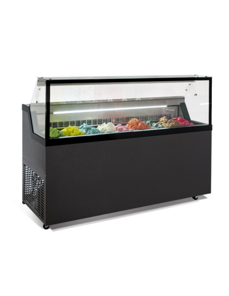 Ice cream, frozen pastry and stick display case - 9 tubs of 5 L or 18 of 2.5 L - Cm 165.5