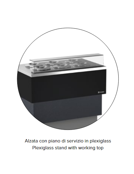 Banco per gelato e granite a carapine - N. 6 x 7.5L. - cm 104.5 x 66.1 x 97.6 h