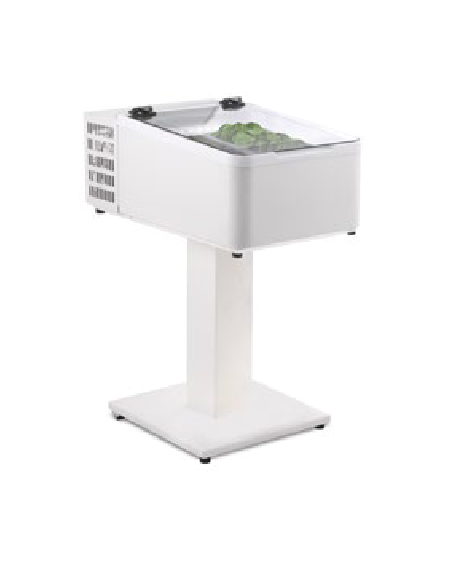 Banco per gelato mantecato e stecco - Capacità vaschette 3 x 5L o 6 x 2.5L - Luce interna a Led