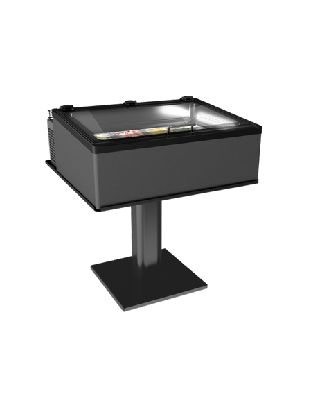 Stand for creamed and stick ice cream - Capacity 4 x 5L or 4 x 2.5L tubs or carapins ø 20 x 12.5 - Led interior light
