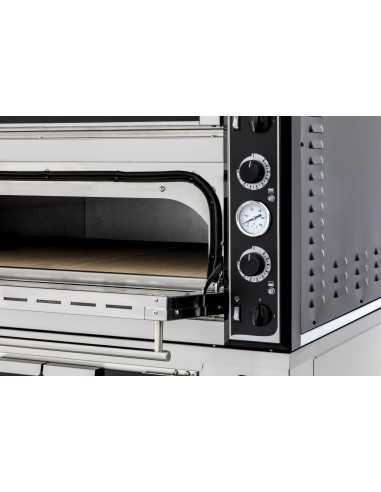 Forno elettrico 9+9 pizze - Camera tutta refrattaria - cm 136 x 130 x 74,5 h