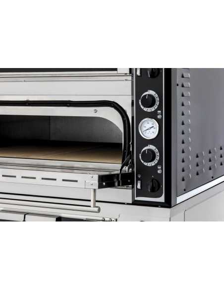 Forno elettrico 9+9 pizze - Camera tutta refrattaria - cm 136 x 130 x 74,5 h