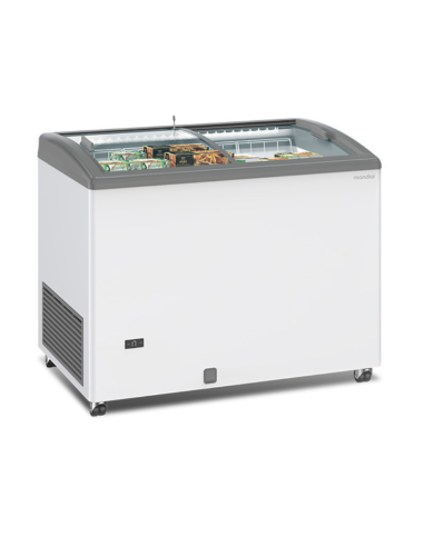 Horizontal freezer with sliding glass -...