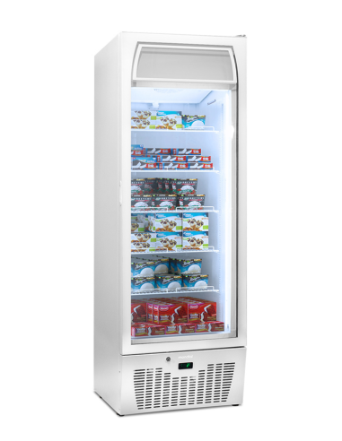 Vertical display case for ice cream and fresh...