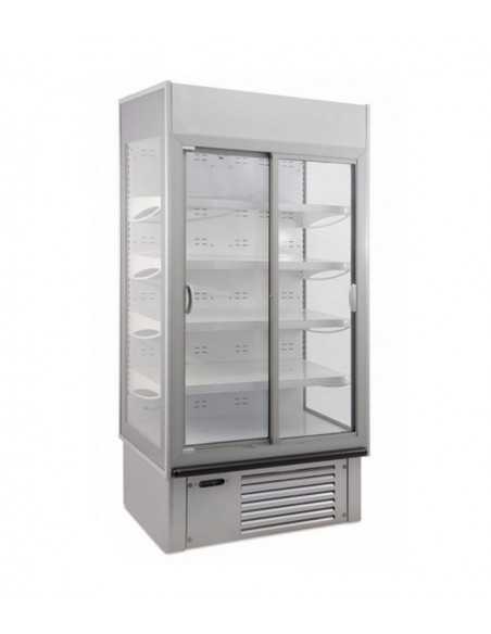 Murale refrigerato con porte scorrevoli - Temperatura 0°+10°C - Cm 98.5 x 73.7 x 198.7 h