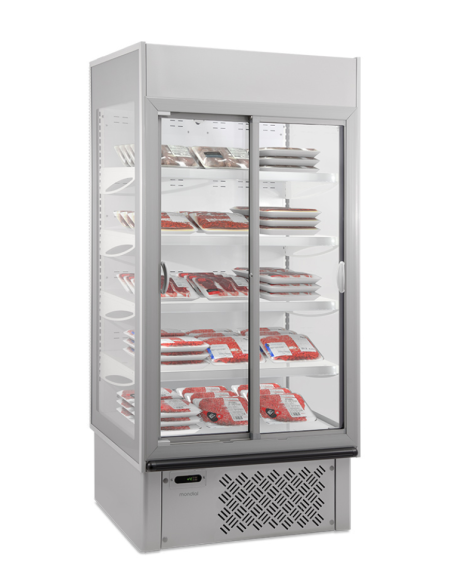 Refrigerated wall unit with sliding doors - Temperature 0°+10°C - Cm 98.5 x 73.7 x 198.7 h