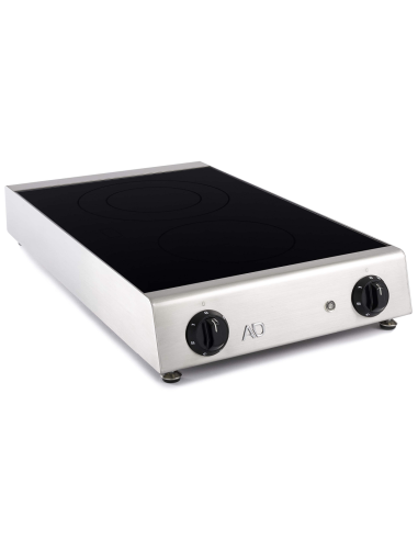 Glass ceramic hob 2 cooking zones - cm 40 x 72...
