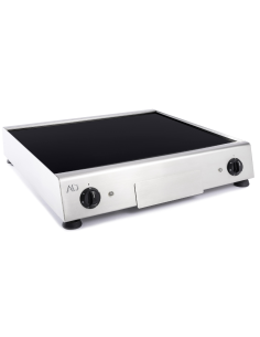 Fry top elettrico in vetroceramica con piano liscio cm 59.2 x 47.8 2