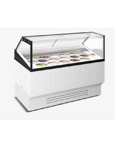 Vetrina gelato, pasticceria gelata e stecco -...