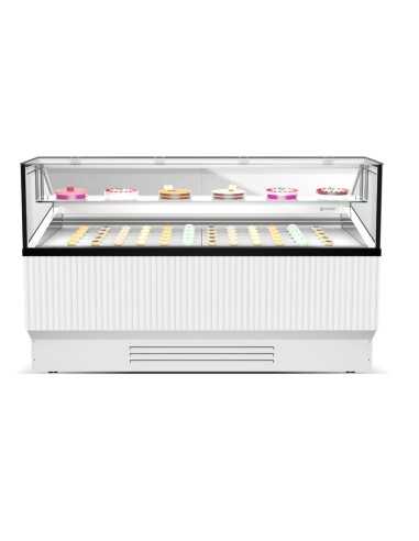 Vetrina gelato, pasticceria gelata e stecco -...