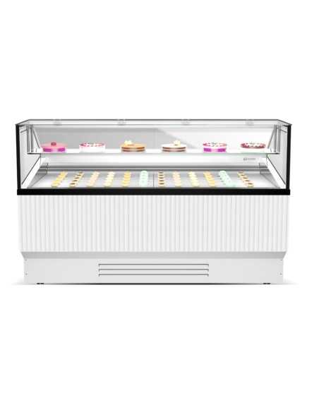 Ice cream, frozen pastry and stick display case - 16 tubs of 5 L or 32 of 2.5 L - Temperature +10°-25°C - Cm 150.6