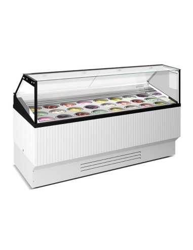 Ice cream, frozen pastry and stick display case...