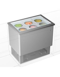 Carapine ice cream and slushie stand - N.6 x 7.5 liters -... 2
